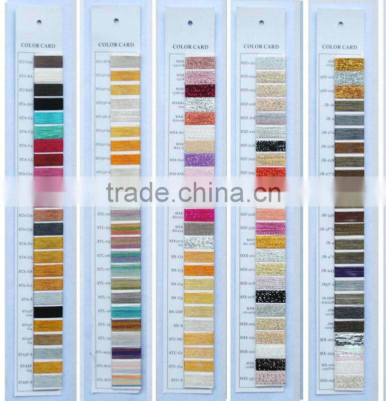 embroidery thread yarn shade card for clothes with good quality