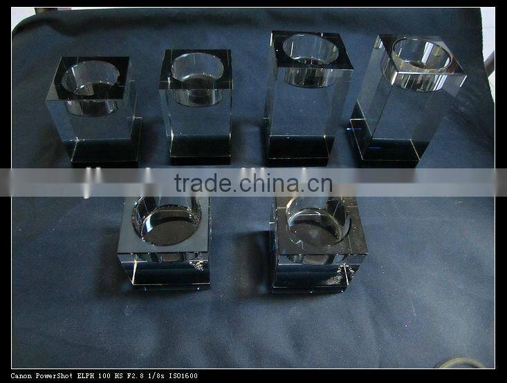 Hot sale black base Crystal candlesticks