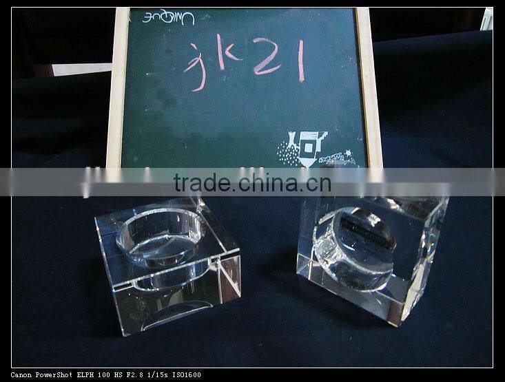 Square shape Crystal candlesticks