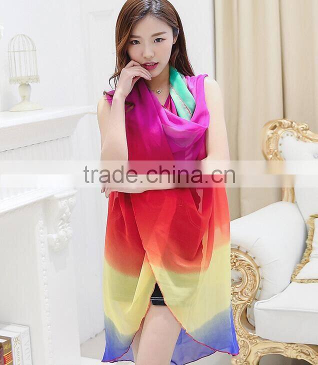 New Fashion Summer Floral Printing Silk Scarves Women Magic Mutifunctional scarves shawl