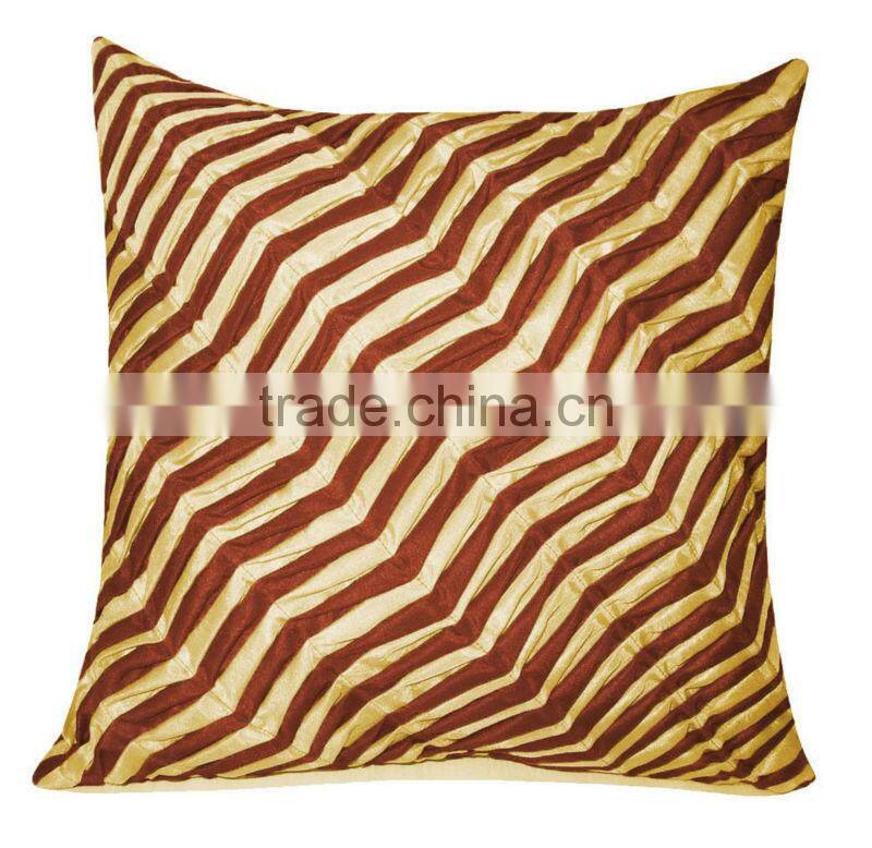 BROWN & GOLD STYLISH CUSHION COVER