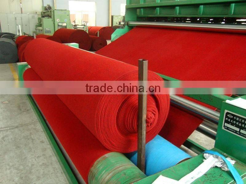 Film coated one-time used exhibition carpet Polyester needle punch roll carpet
