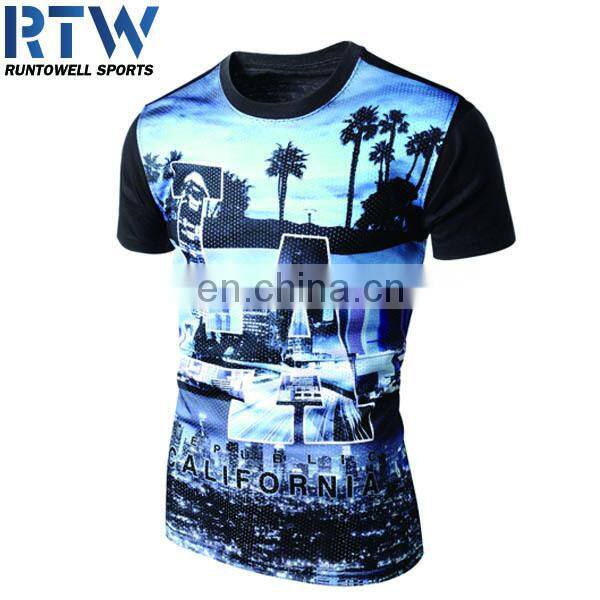 O-neck short sleeve 100% polyester T-shirt