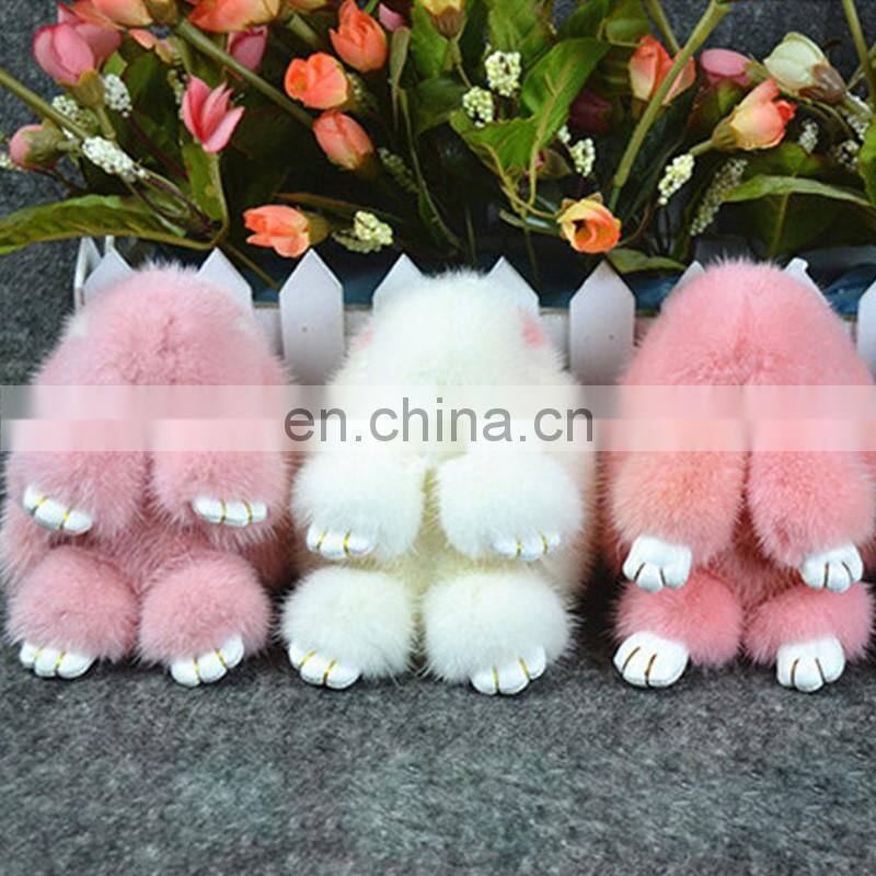 Factory direct supply real mink fur pendant cute Copenhagen rabbit charm