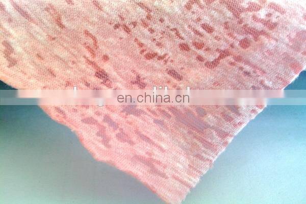 Winfar Textile Hot Sale CVC Polyester Cotton Jersey Knitted Burn Out Fabric