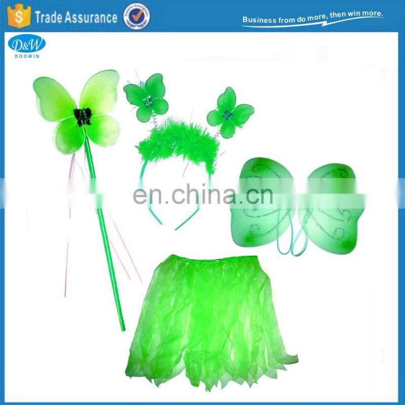 Multi Color Fairy Wings Tutu Wand Set for Girls Party Dressup