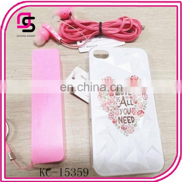 Phone case with power bank set for 2014 with love design
