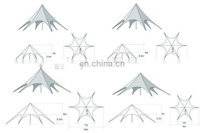 Wonderful Design Beautiful Outdoor Event Star Tent Spider Advertising Cheap Star Shade Star Tent