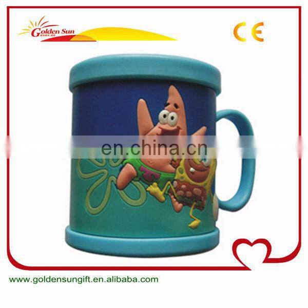 3D PVC Rubber Plastic Travel Mug