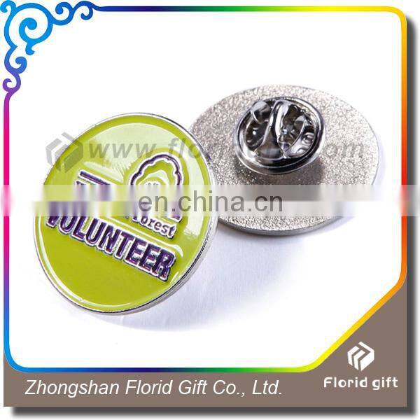 High quality gun brand logo round shape custom metal tag badge