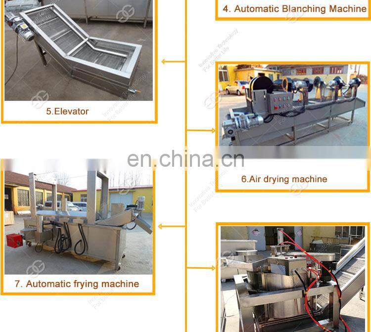 Cassava Crisps Frying Sweet Potato Chips Making Machine