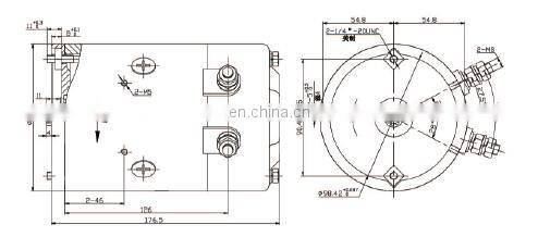 Wuxi jinle 12v dc motor 2350rpm 1600w work duty S3 :ZD1230