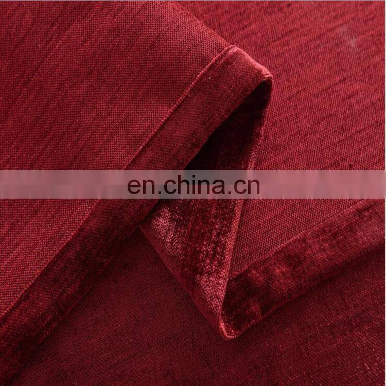 Elegent Burgundy luxury chenille curtains for the living room with valance