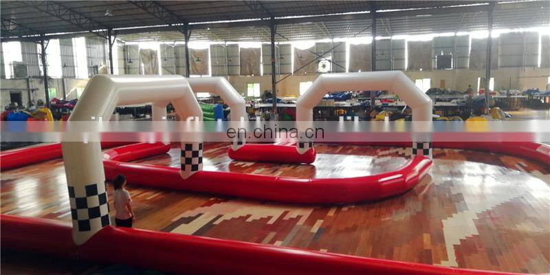 Outdoor movable air frame pop up inflatable go-kart track