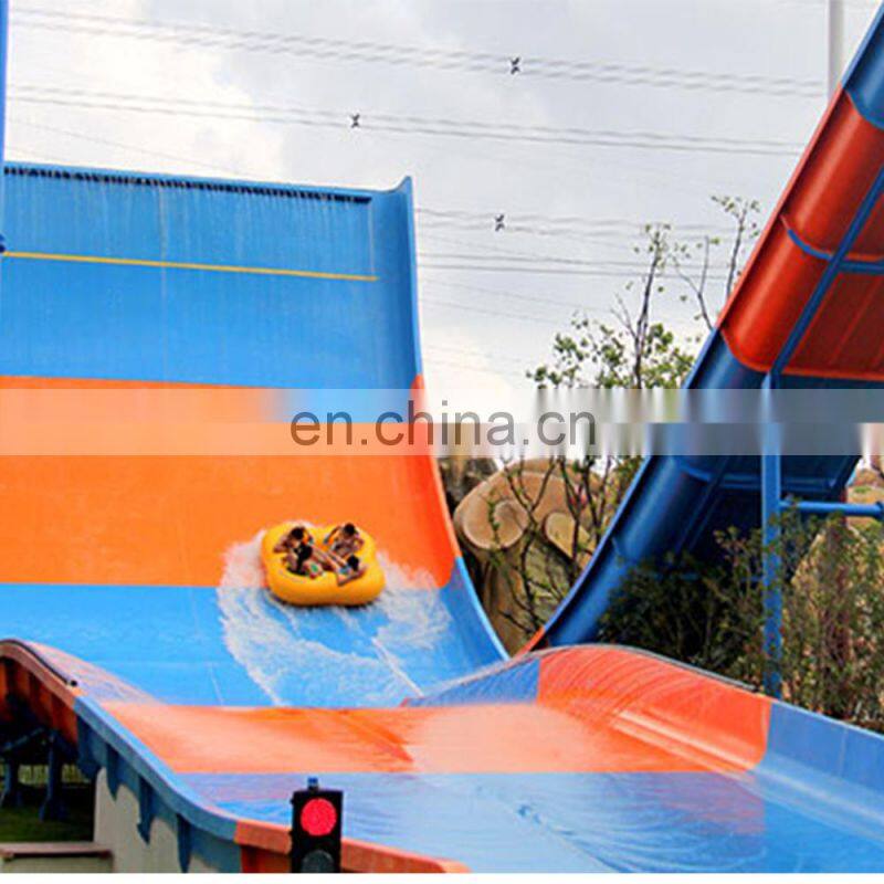 Fiberglass Water Slide 11-18M Platform Height With Swimming Pool Water Park Equipment