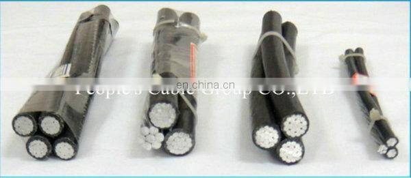 0.6/1KV 11kv Overhead insulating cover for conductor transmission power wire lines aerial bundle cable3x70+54.6+16sqmm abc cable