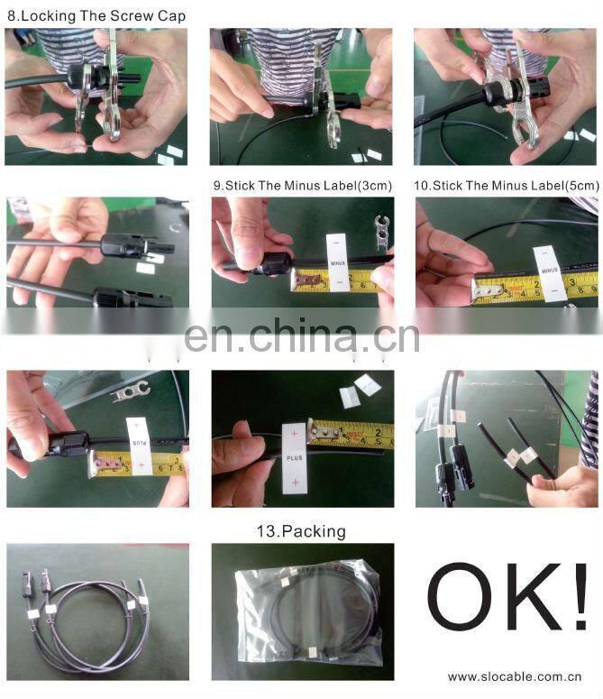 SLOCABLE CE approved IP67 Waterproof connector for solar energy system DC solar connector