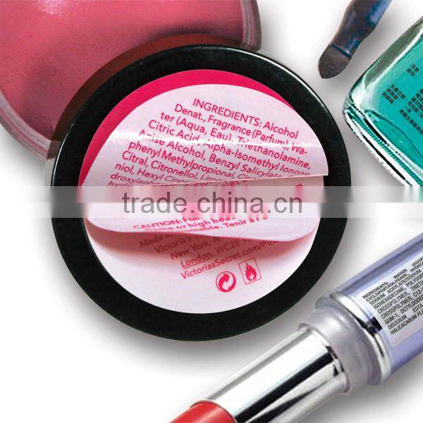 cosmetic fsc double layer label sticker