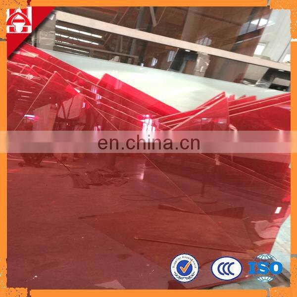 Red Laminated Glass PVB film , Red PVB Film Laminated Glass