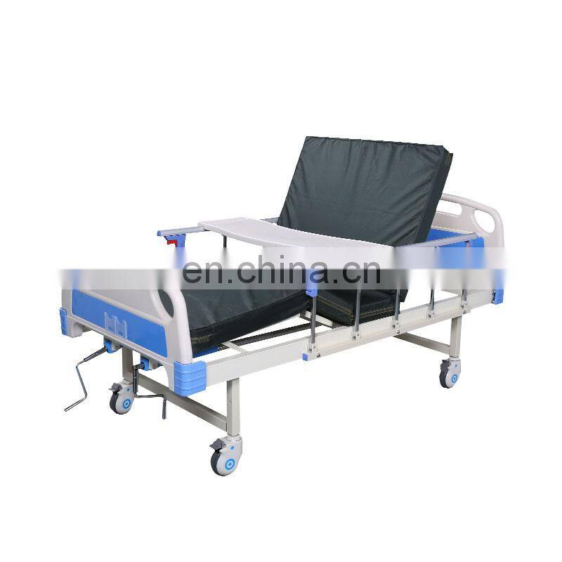 Factory Price Movable 2 Cranks Manual Folding Hospital Bed,Patient Bed,Medical Bed