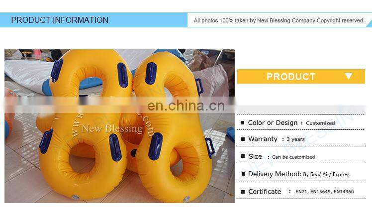 8 shaped double water ski tube inflatable floating ring