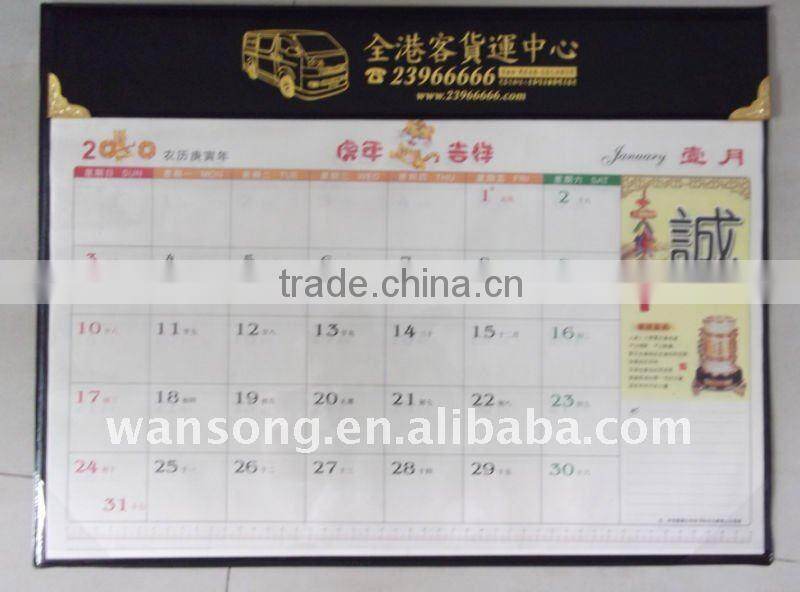 hot fashion printing advertsing custom calendar, desk calendar designs