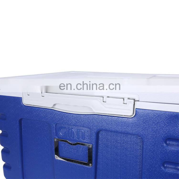 Eco-friendly blow molding outdoor 60 liter PU foam cooler box with lock