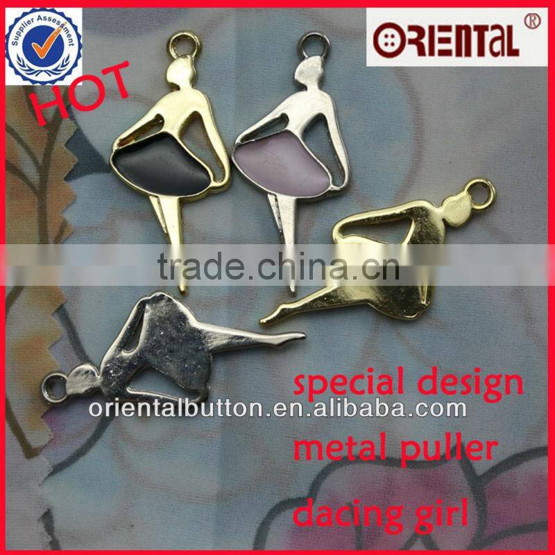 the dacing girl metal with enamel puller