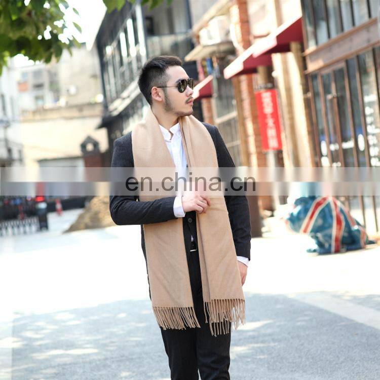 60*190cm Custom branded scarf men's autumn and winter style Korean solid color cashmere scarf wild long warm dual-use shawl