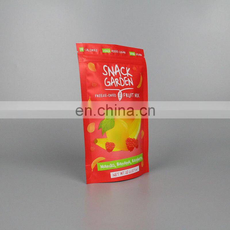 Silver mylar bag custom stand up pouch for tea ,coffee , snack