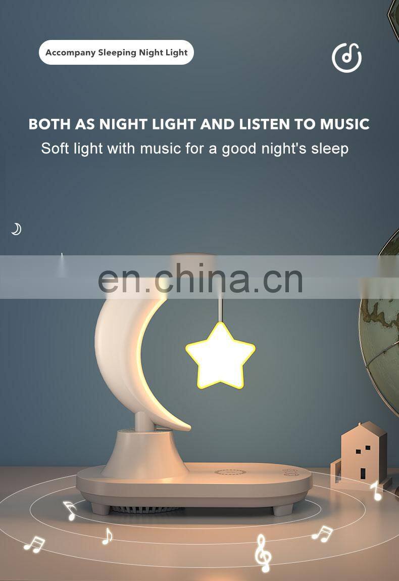 Rechargeable 7 Color Rgb Multifunctional Kids Night Light Wireless Bt Speaker Hifi Music Usb Portable Led Children's Night Light