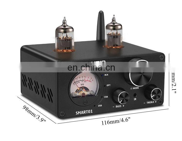 SUCA AUDIO SMART01 Hifi Tube Amplifier DAC USB DAC Amp With VU Meter 100W+100W