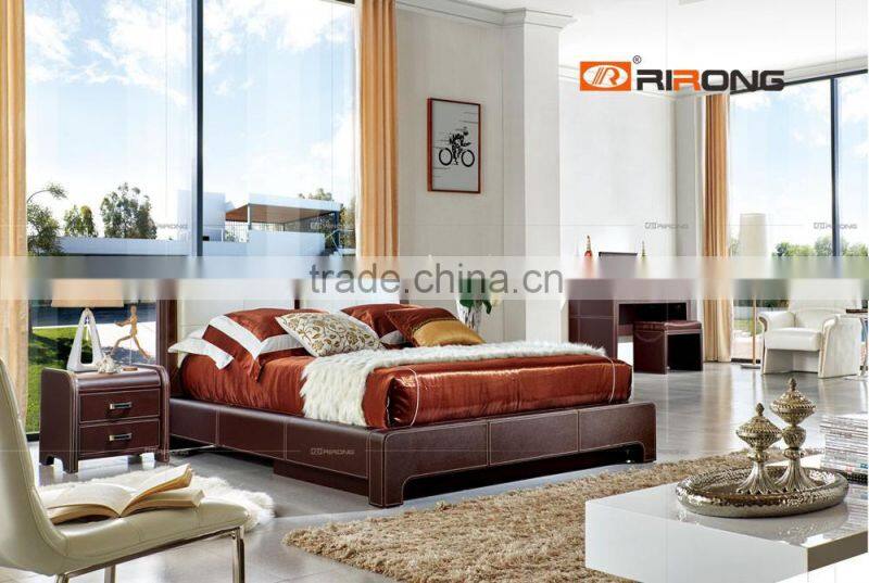 Genuine leather mirror dresser furniture