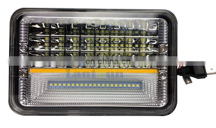 Lantsun 4x6Inch 7"Square Led Headlight Truck Light 7Inch Square 5x7 4x6 Led Headlight With DRL