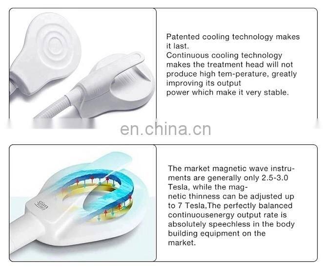 Desktop EMS Electro Magnetic Muscle Stimulation Building Muscle Body Belly Fat Burning Equipment with 2 Handles