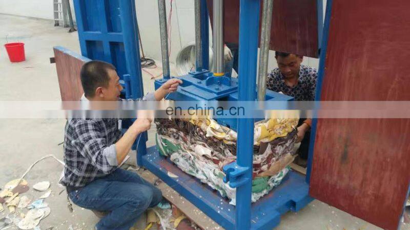 Cardboard box scrap metal paper baler waste carton bale press machine