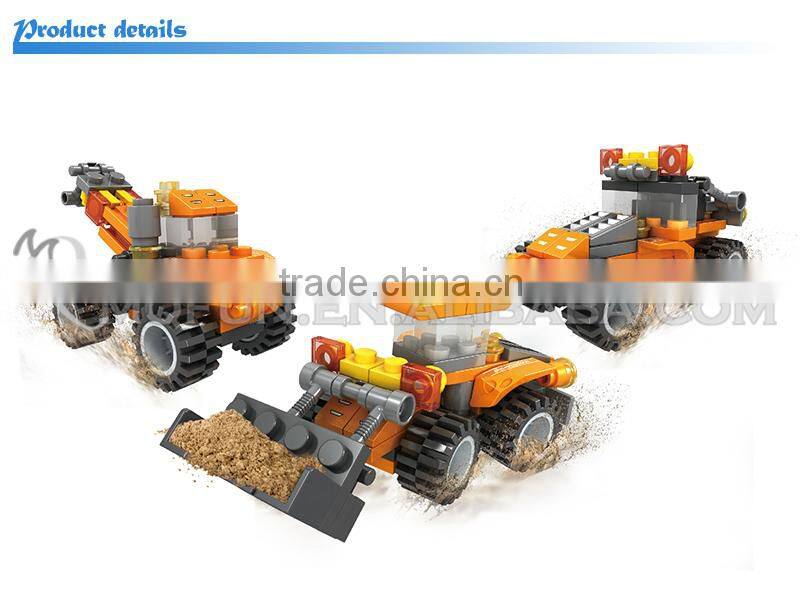 Mini Qute DIY boy Engineering bulldozer pushdozer vehicle truck action figure plastic building block educational toy NO.25209