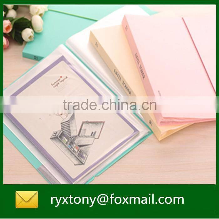 Plastic portfolio file folder with lock
