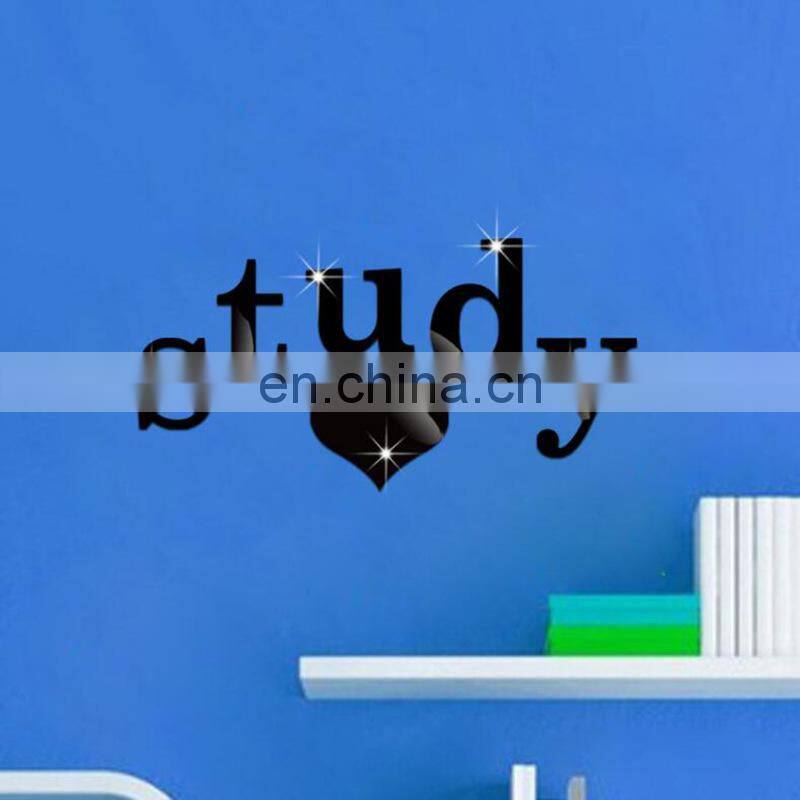 3D DIY Wall Stickers ps plastic Mirror Wall Sticker Alphabet English letters Home Decoration Creative Mirror Wall Sticker