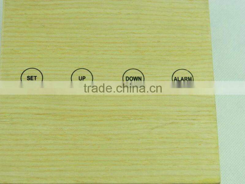 WL0913S Square Shape Indoor Use 4 Touch Operations Desk Clocks
