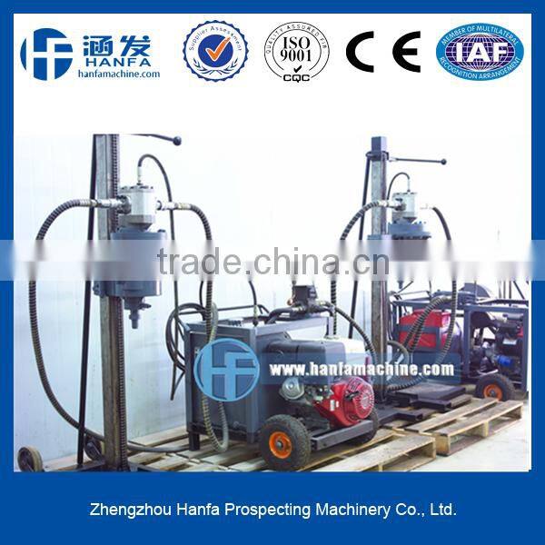 hot sale HF-20 portable hydraulic drilling rig for geotechnical exploration drilling depth 20m diesel engine