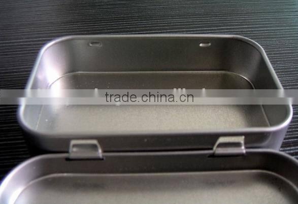 small hinged candy tin box