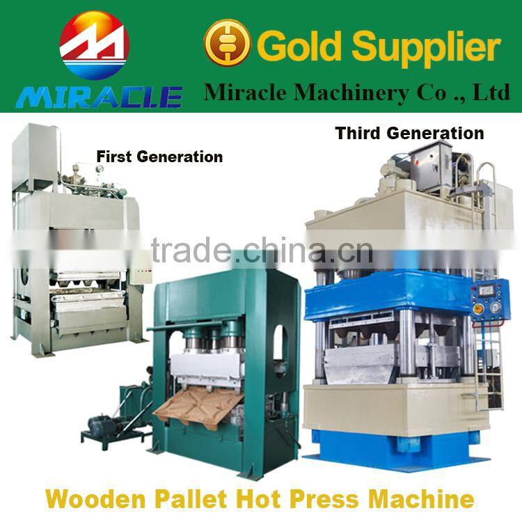 Wood pallet shaping and forming machine for processing the sawdust non-fumigation pallet hot press former machine