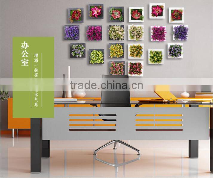 2015 New Design Home Decoration Cheap Wall Hanging Wooden Frame Artificial Flower Wholesale