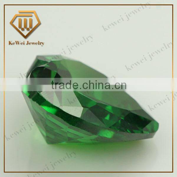 Jewelry Green Color Heart Shape 7*7mm AA grade Cubic Zirconia