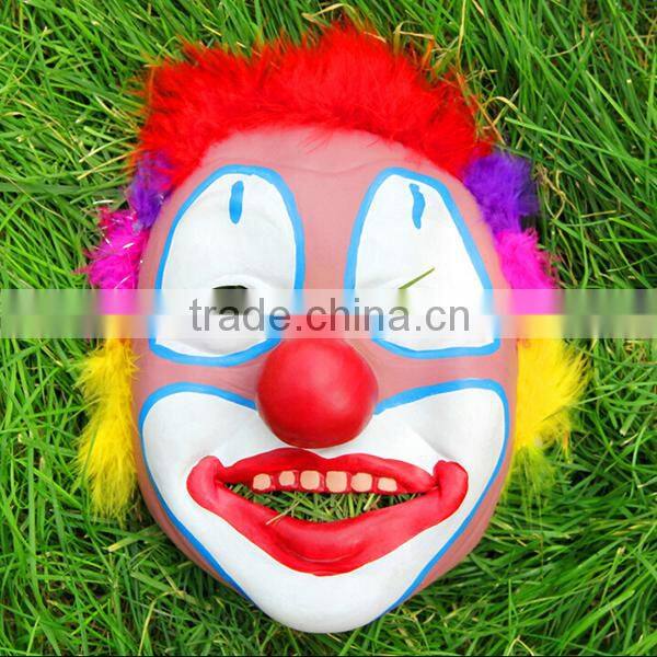 In stock Masquerade cosplay props Halloween scary latex clown masks make funny joker mask