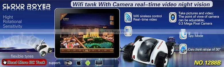 China Manufacture 4CH RC tank Wifi tank With Camera real-time video night vision Phone Control Toy