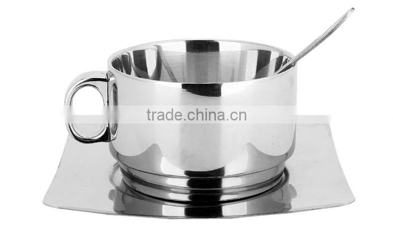 New coffee cups set tea mugs set double wall stainless steel tumbler wholesale with handle