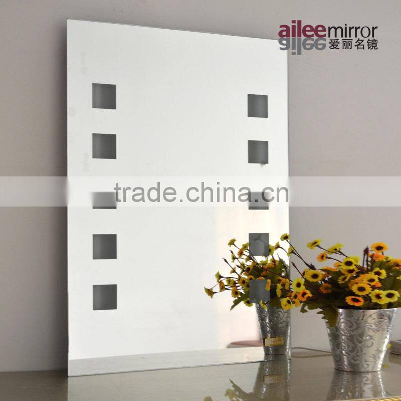 Well design bathroom shower mirror with led light