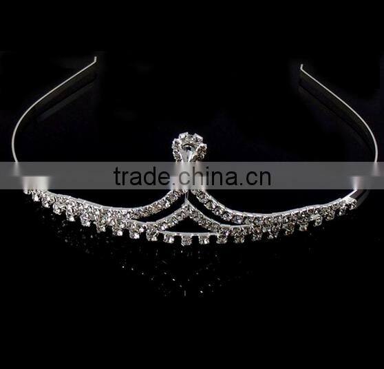 Best Selling Wholesale Wedding Hair Jewelry Crystal Crown Headband For Sale